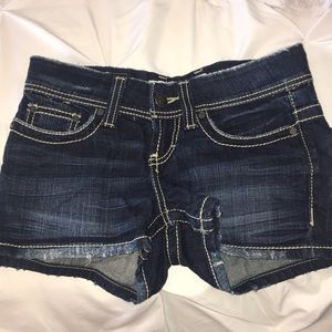 BKE blue denim shorts